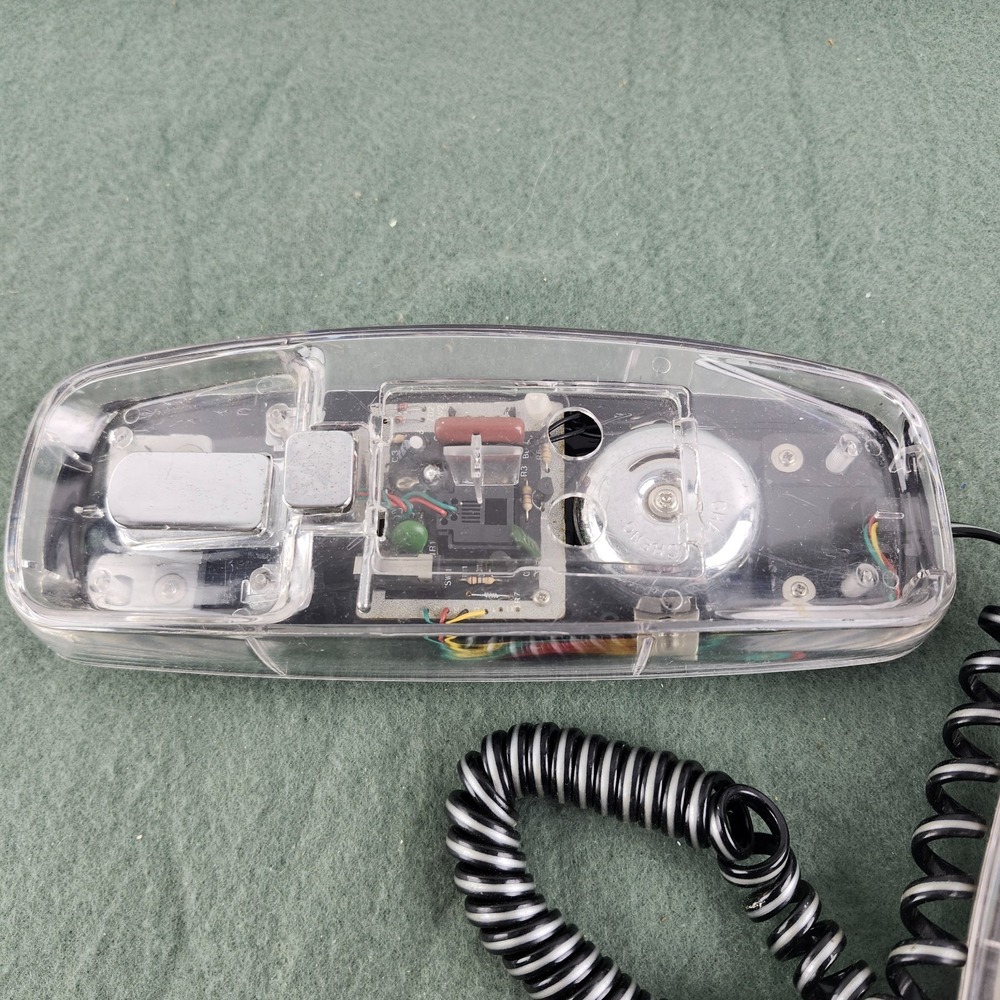 Conair Transparent Phone Retro  90s Clear Model SW205 Chrome Brights - Picture 3 of 9